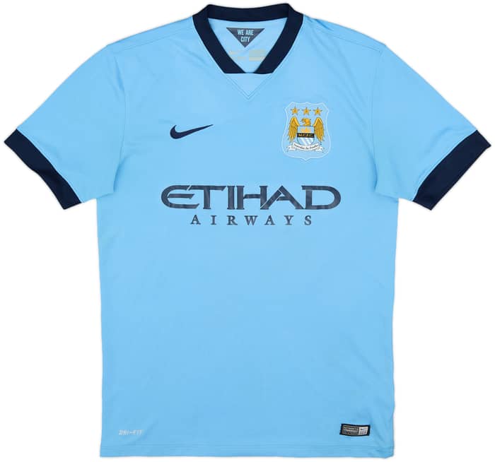 2014-15 Manchester City Home Shirt Silva #21 - 7/10 - (M)