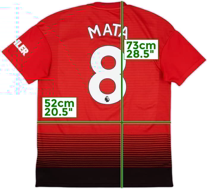 2018-19 Manchester United Home Shirt Mata #8 - 8/10 - (M)