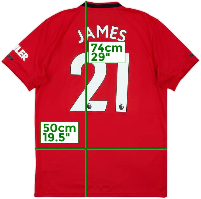 2019-20 Manchester United Home Shirt James #21 - 6/10 - (M)