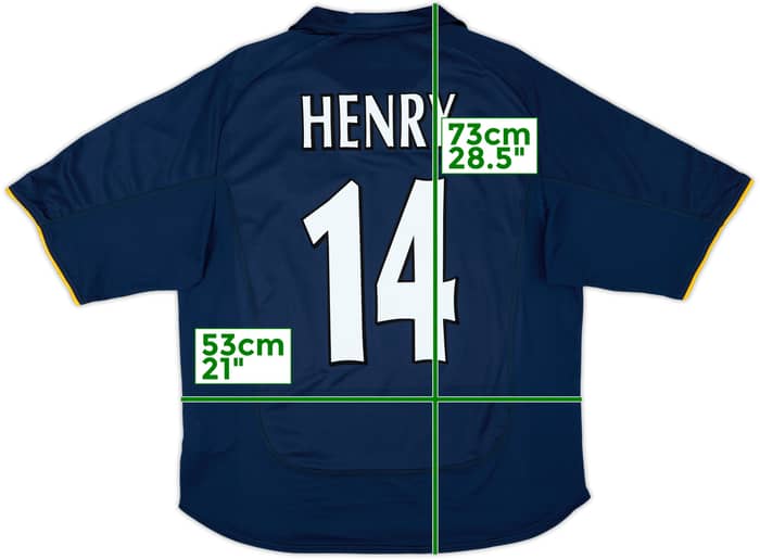 2000-02 Arsenal European Shirt Henry #14 - 6/10 - (M)