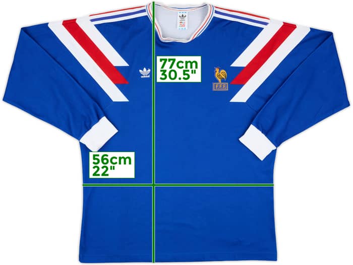1990-91 France U-21 Match Issue Home L/S Shirt #12
