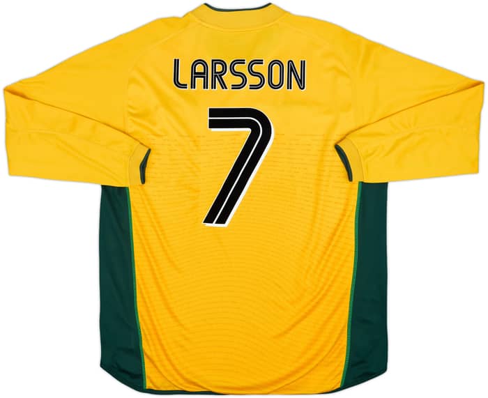 2002-03 Celtic Away L/S Shirt Larsson #7 - 8/10 - (XL)