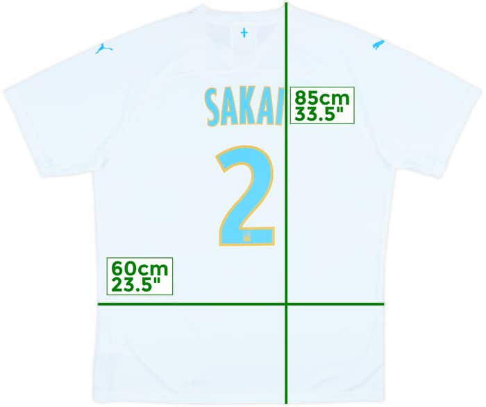 2019-20 Olympique Marseille Authentic Home Shirt Sakai #2 (XXL)