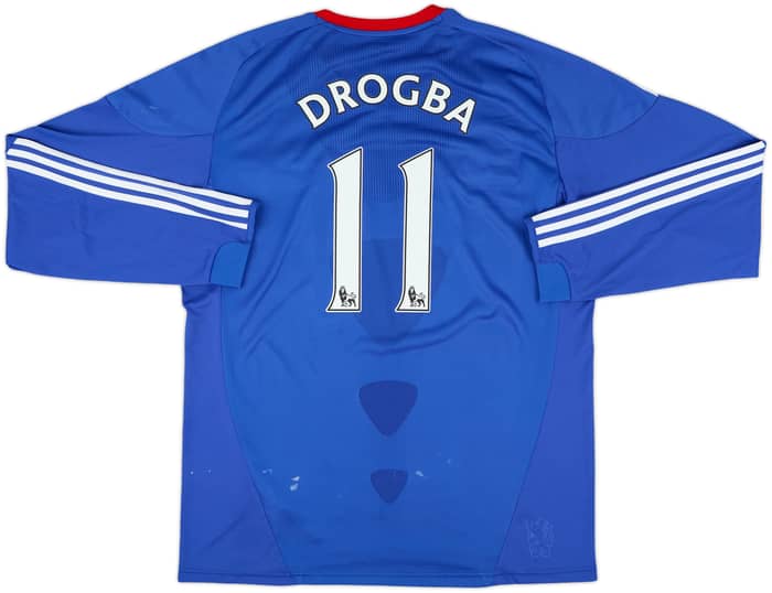 2010-11 Chelsea Home L/S Shirt Drogba #11 - 6/10 - (XL)