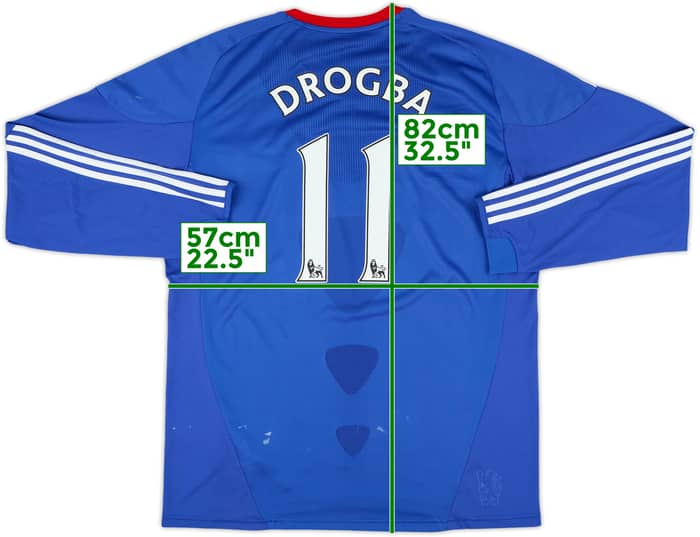 2010-11 Chelsea Home L/S Shirt Drogba #11 - 6/10 - (XL)