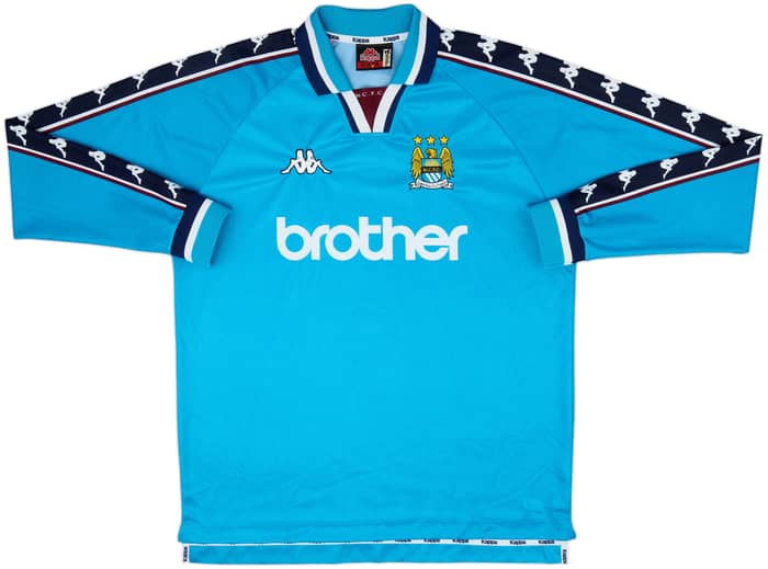1997-99 Manchester City Home L/S Shirt - 9/10 - (XL)