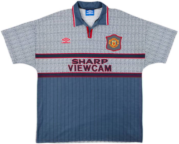 1995-96 Manchester United Away Shirt Cantona #7 - 8/10 - (XL)