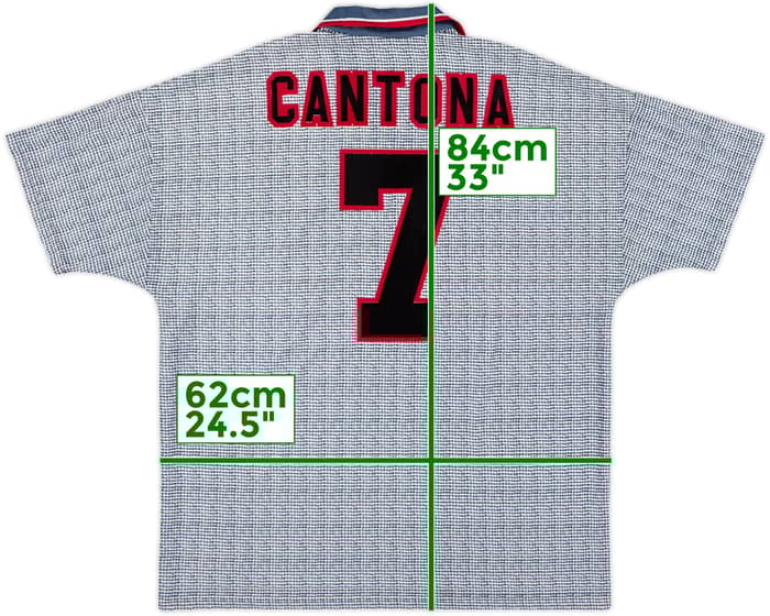 1995-96 Manchester United Away Shirt Cantona #7 - 8/10 - (XL)