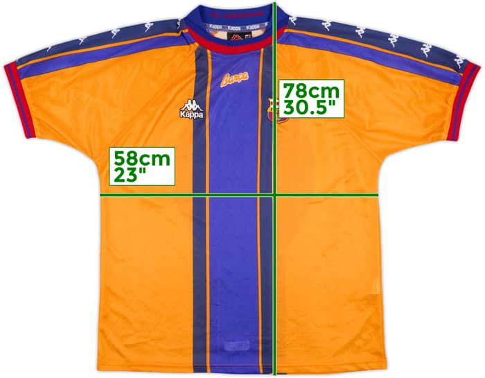 1997-98 Barcelona Away Shirt - 8/10 - (XL)