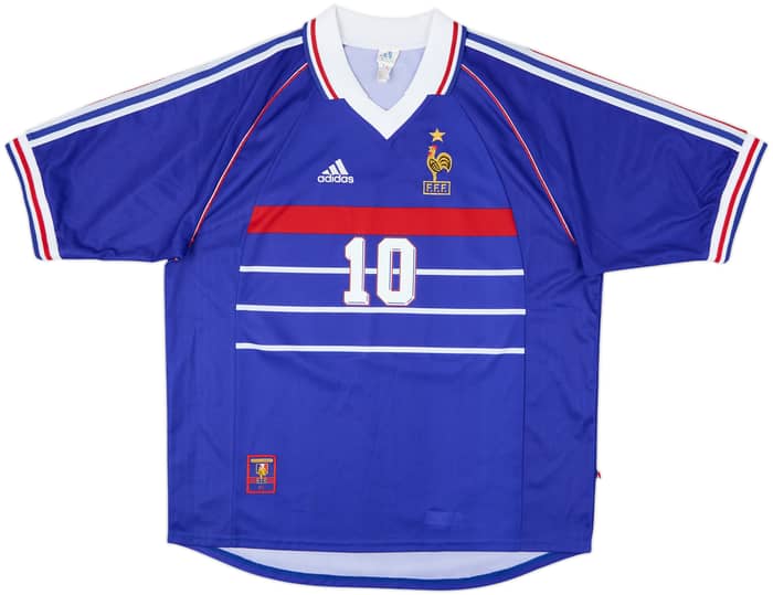 1998-00 France Home Shirt Zidane #10 - 8/10 - (XL)