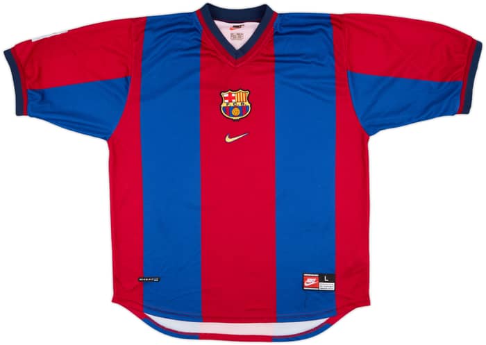 1998-00 Barcelona Home Shirt Rivaldo #11 - 8/10 - (L)