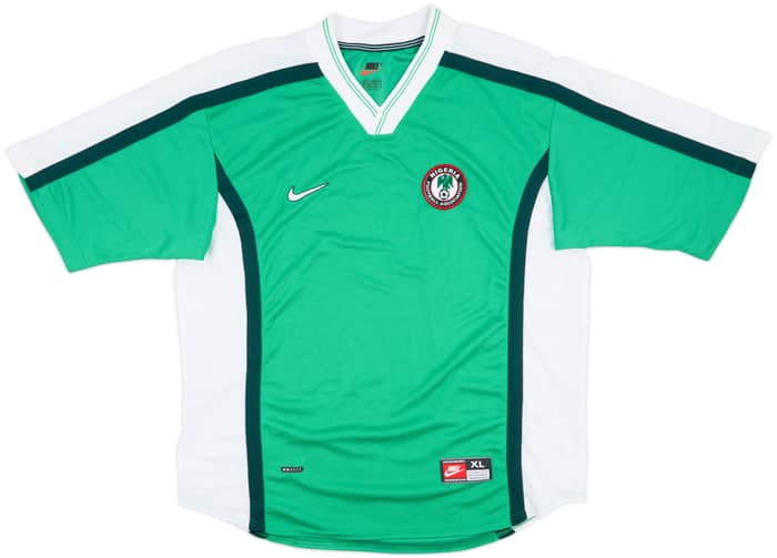 1998-00 Nigeria Home Shirt Okocha #10 - 9/10 - (XL)