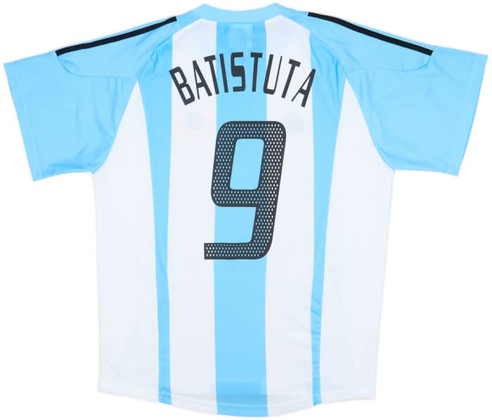 2002-04 Argentina Home Shirt Batistuta #9 - 10/10 - (S)
