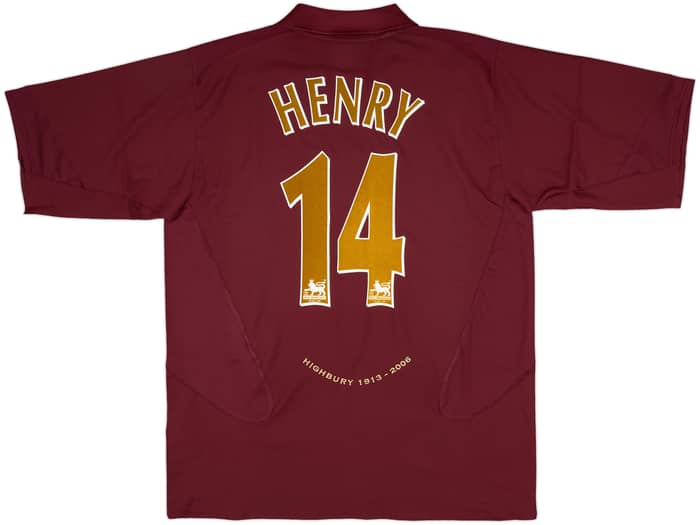 2005-06 Arsenal Home Shirt Henry #14 (XL)