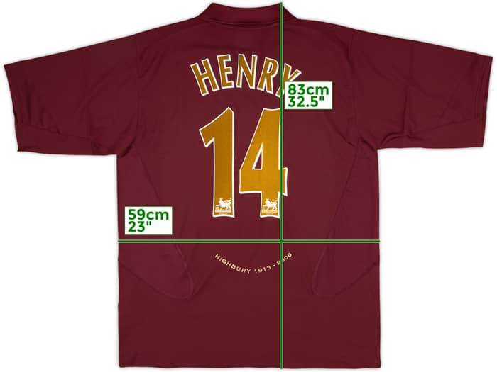 2005-06 Arsenal Home Shirt Henry #14 (XL)