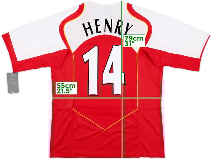 2004-05 Arsenal Home Shirt Henry #14 (L)