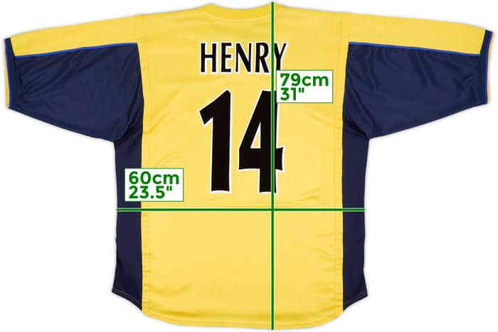 1999-01 Arsenal Away Shirt Henry #14 - 8/10 - (XL)