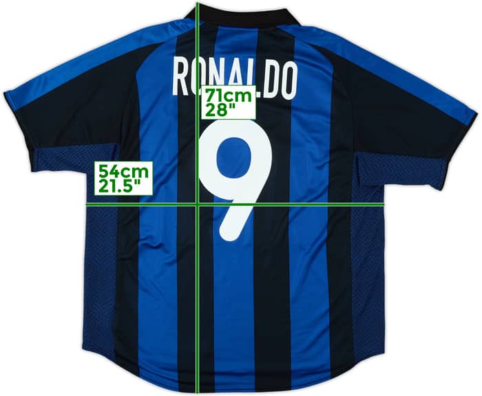 2001-02 Inter Milan Home Shirt Ronaldo #9 - 8/10 - (XL)
