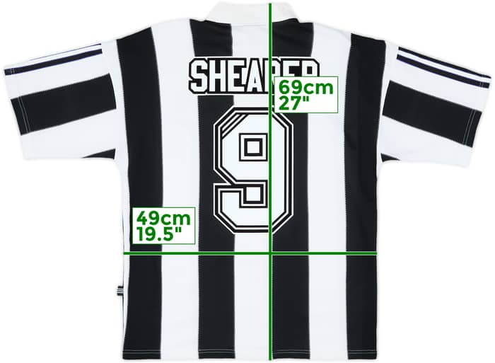 1995-97 Newcastle Home Shirt Shearer #9 - 8/10 - (S)