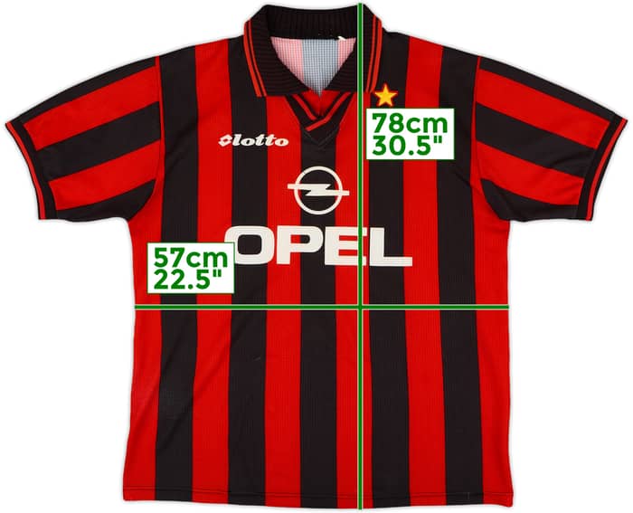 1997-98 AC Milan Home Shirt - 6/10 - (XL)
