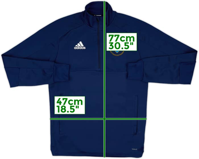 2017-18 Djurgarden adidas 1/4 Zip Training Top - 8/10 - (S)