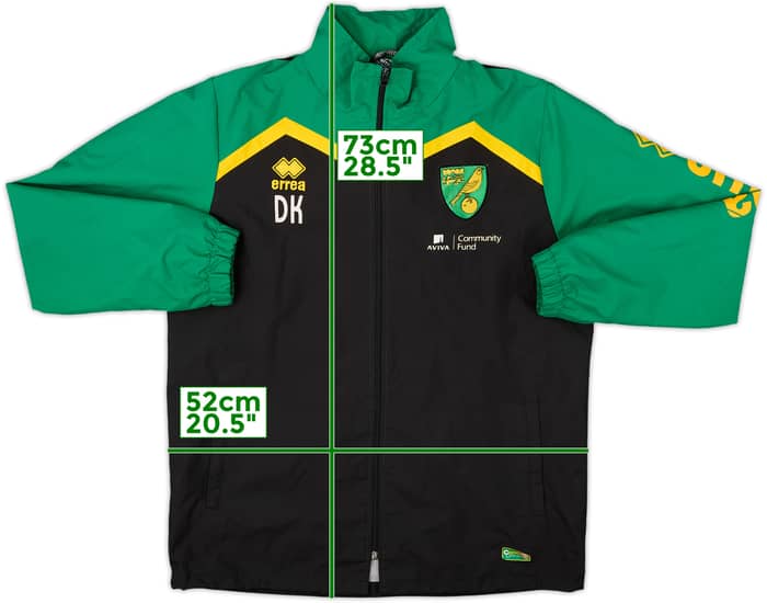 2016-17 Norwich Staff Issue Errea Rain Jacket DK - 9/10 - (L)