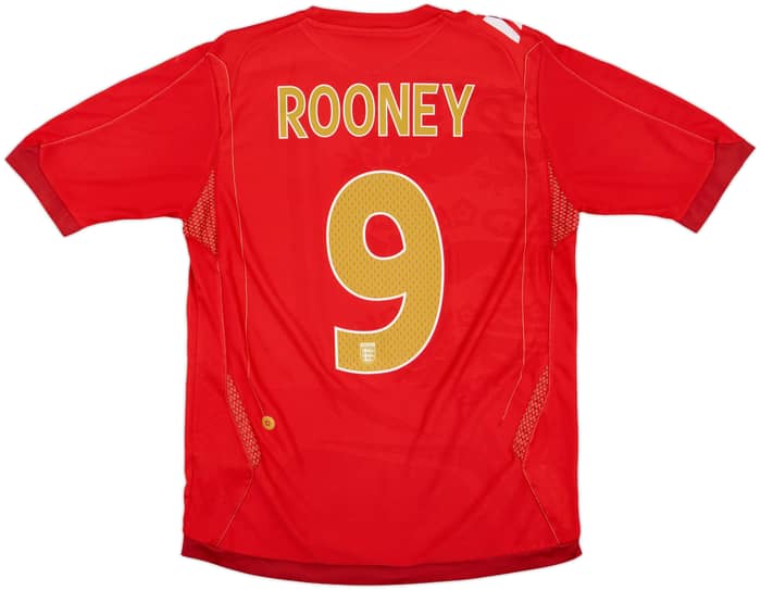 2006-08 England Away Shirt Rooney #9 - 7/10 - (M)
