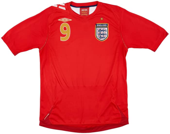 2006-08 England Away Shirt Rooney #9 - 7/10 - (M)