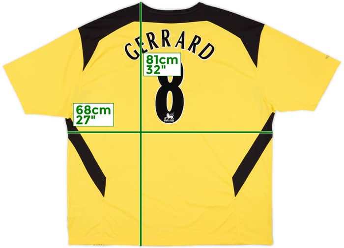 2004-06 Liverpool Away Shirt Gerrard #8 - 6/10 - (XXL)