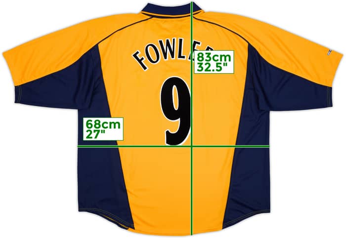 2000-02 Liverpool 'FA Cup Final' Away Shirt Fowler #9 - 10/10 - (XXL)