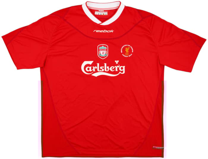 2002-04 Liverpool 'Worthington Cup Winners' Home Shirt Gerrard #17 - 9/10 - (XL)