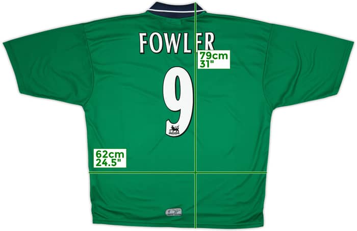 1999-00 Liverpool Away Shirt Fowler #9 - 7/10 - (XL)