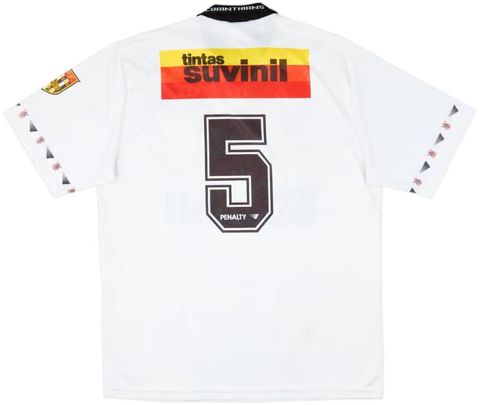 1995 Corinthians Home Shirt #5 - 8/10 - (XL)