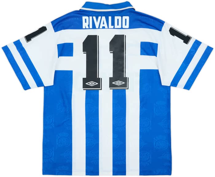 1994-97 Deportivo de La Coruna Home Shirt Rivaldo #11 - 7/10 - (L)
