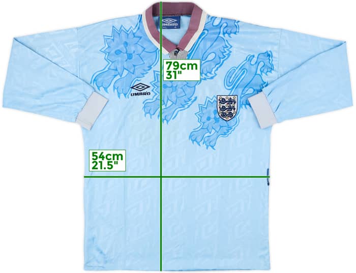 1992-93 England Third L/S Shirt #18 - 6/10 - (XL)