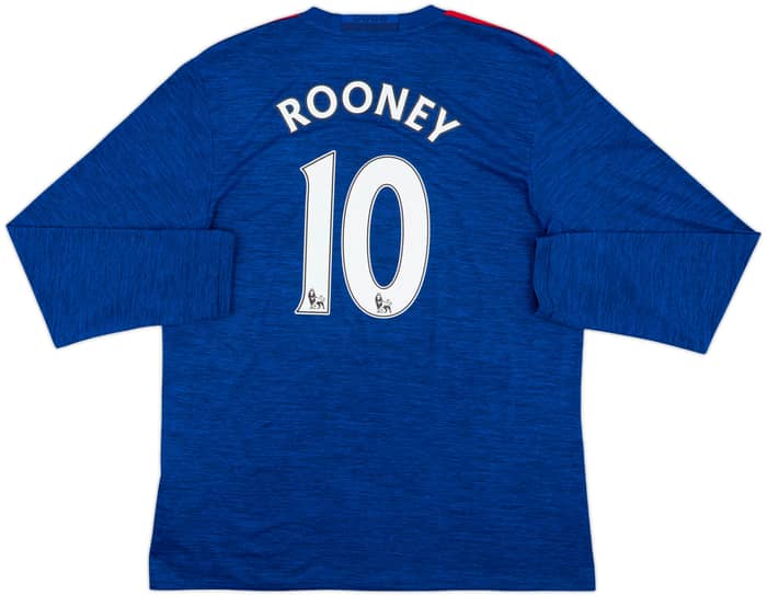 2016-17 Manchester United Away L/S Shirt Rooney #10 - 7/10 - (XL)