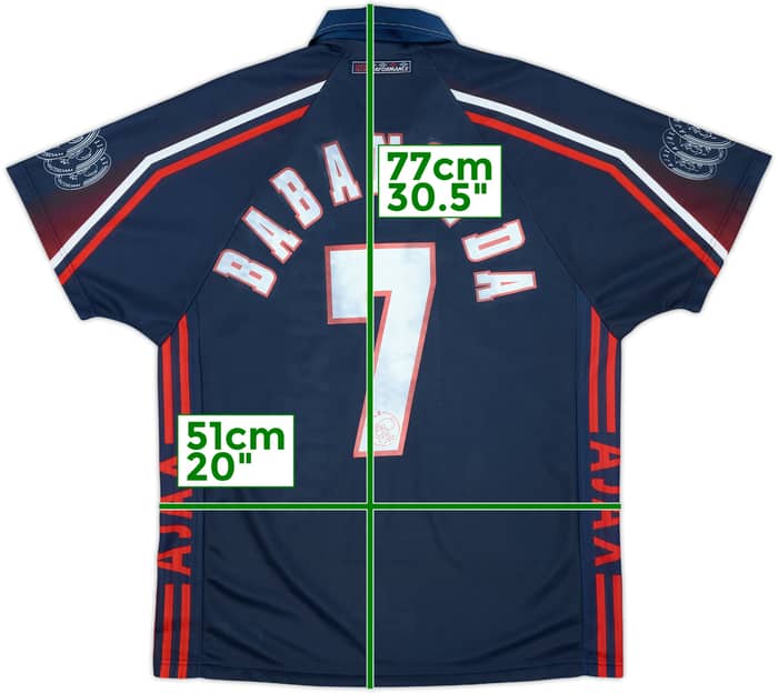 1997-98 Ajax Away Shirt Babangida #7 - 6/10 - (M)