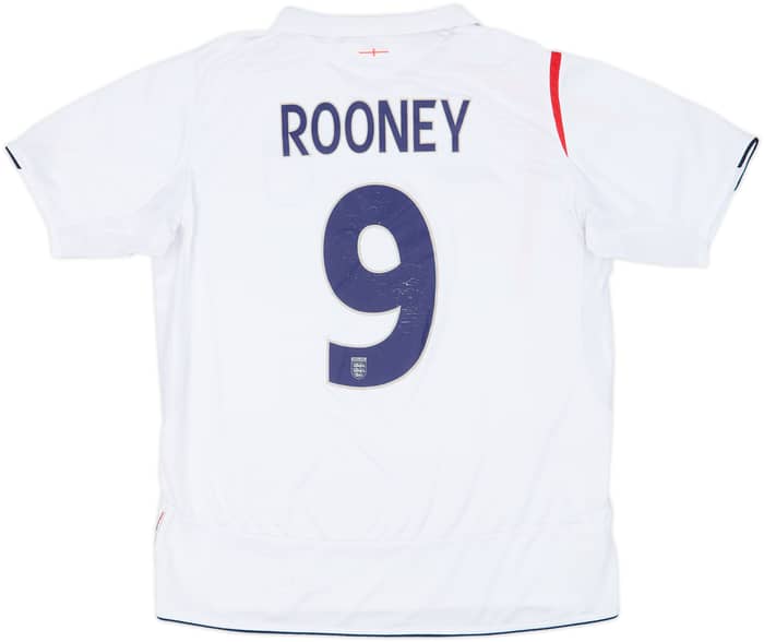 2005-07 England Home Shirt Rooney #9 - 6/10 - (XL)