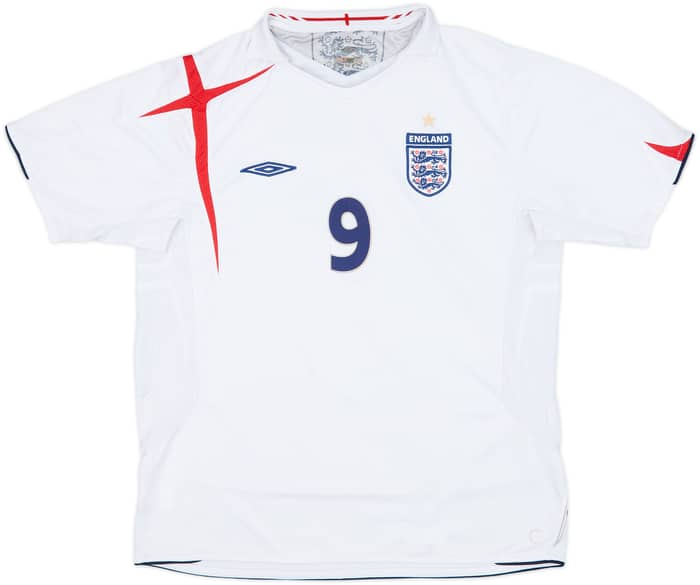 2005-07 England Home Shirt Rooney #9 - 6/10 - (XL)