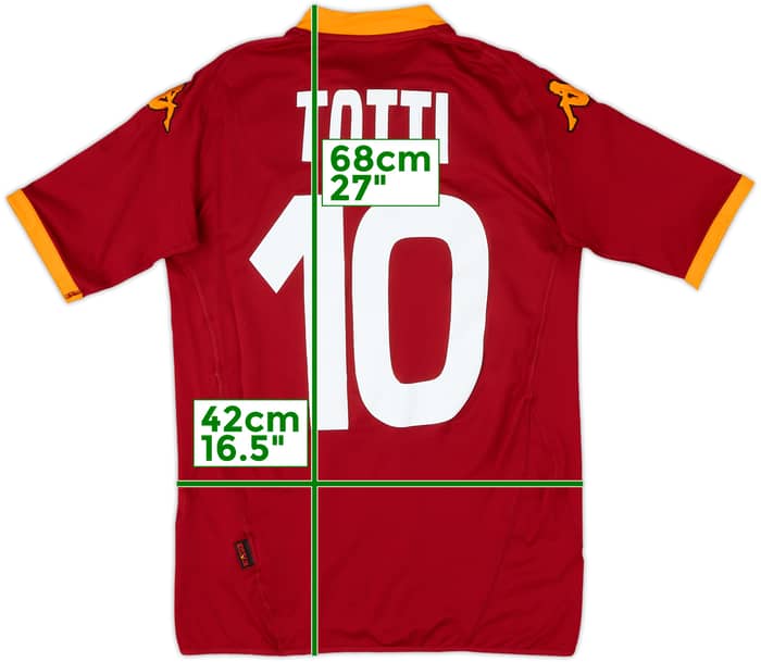 2007-08 Roma Home Shirt Totti #10 - 10/10 - (S)