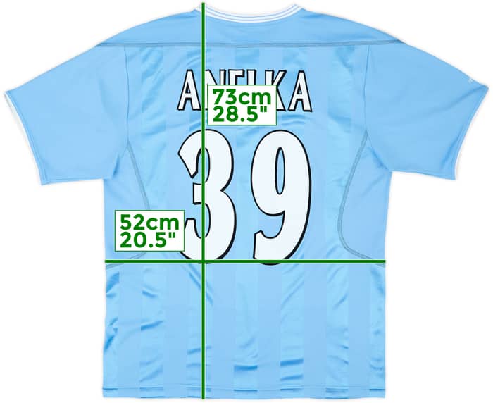 2003-04 Manchester City Home Shirt Anelka #39 - 8/10 - (M)