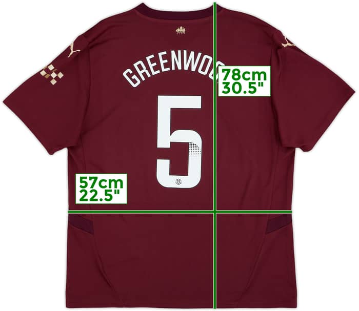 2024-25 Manchester City Third Shirt Greenwood #5 - 10/10 - (XL)