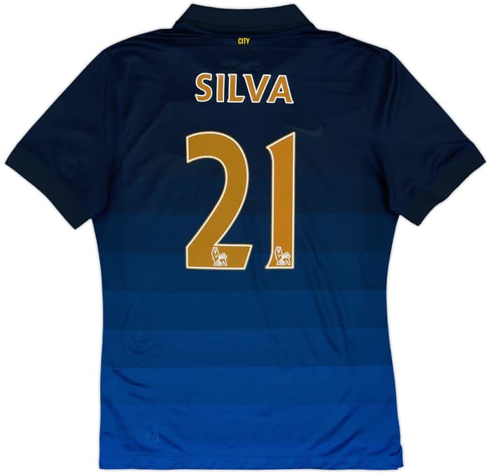 2014-15 Manchester City Away Shirt Silva #21 - 8/10 - (L)