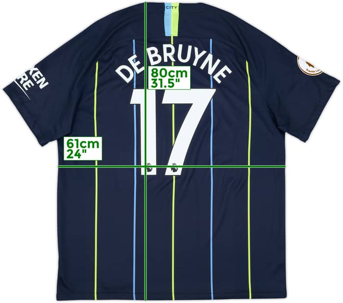 2018-19 Manchester City Away Shirt De Bruyne #17 - 8/10 - (XXL)