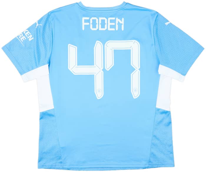 2021-22 Manchester City Home Shirt Foden #47 - 8/10 - (XL)