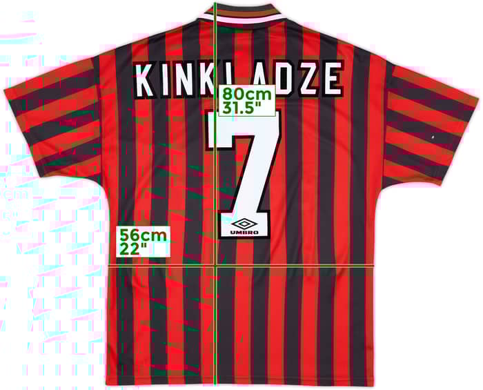1994-96 Manchester City Away Shirt Kinkladze #7 - 8/10 - (L)