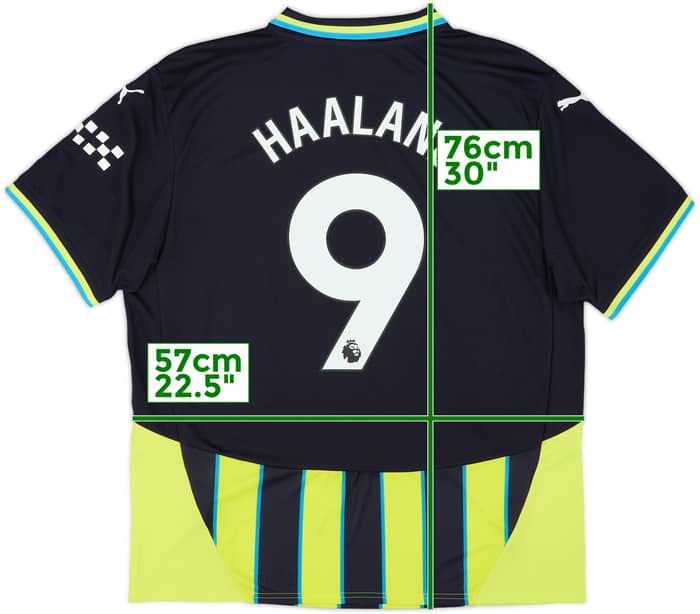 2024-25 Manchester City Away Shirt Haaland #9 (XL)