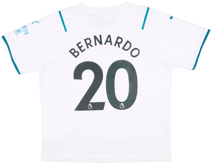 2021-22 Manchester City Away Shirt Bernardo #20 - 8/10 - (XL)