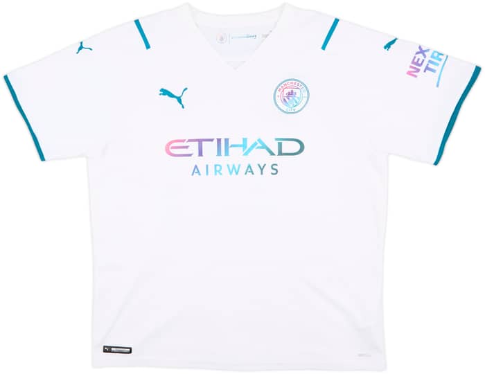 2021-22 Manchester City Away Shirt Bernardo #20 - 8/10 - (XL)