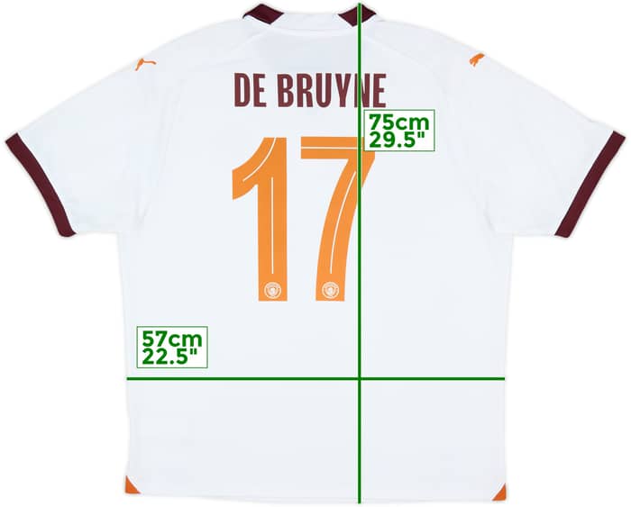 2023-24 Manchester City Away Shirt De Bruyne #17 - 9/10 - (XL)